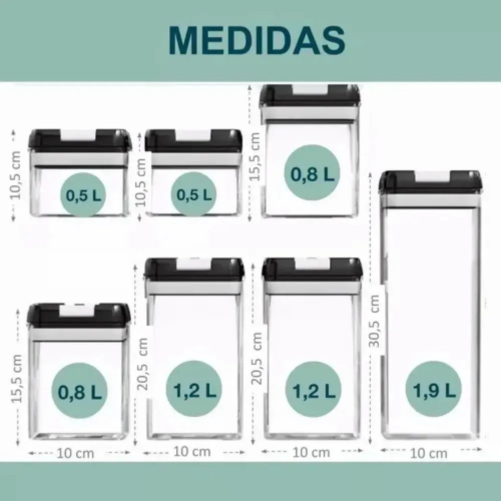 Contenedores Herméticos Set De 7