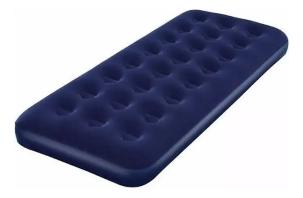 Colchón Inflable 1,5 Plazas + Bomba A Pedal Azul
