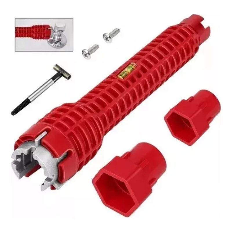 Llave De Tubo Multiuso 8 En 1 Plomeria Griferia Cañeria Caño Blanco