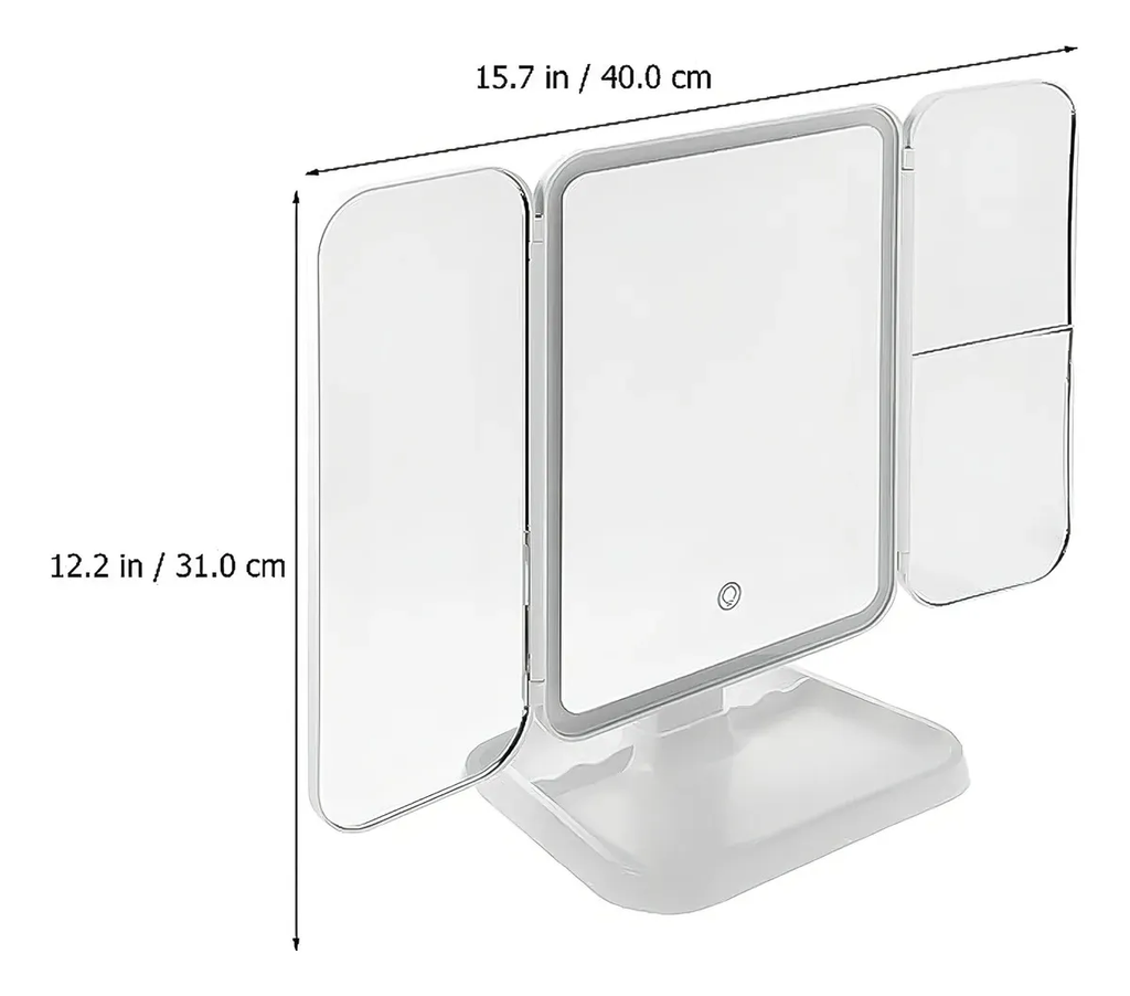 Espejo Tocador Plegable Led