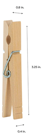 Pinzas Madera, Perro De Ropa 48 Unds